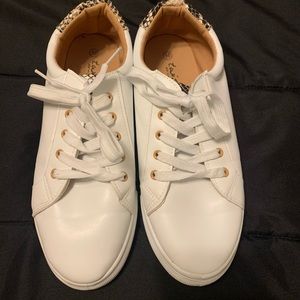 White Snakeskin Sneakers